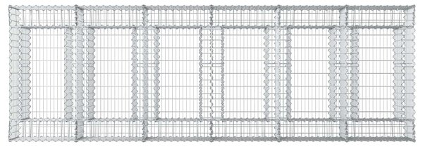 VidaXL Gabion emelt ágy 2 db 300 x 100 x 60 cm Horganyzott Acél Ezüst