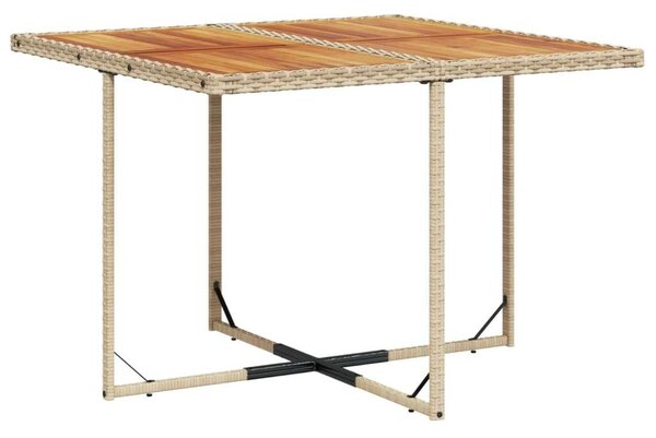 Polyrattan Kerti Étkezőgarnitúra - 5 részes - Bézs