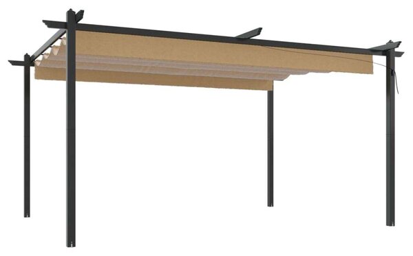 VidaXL Kerti Pavilon - Behúzható Tető - 4x3m