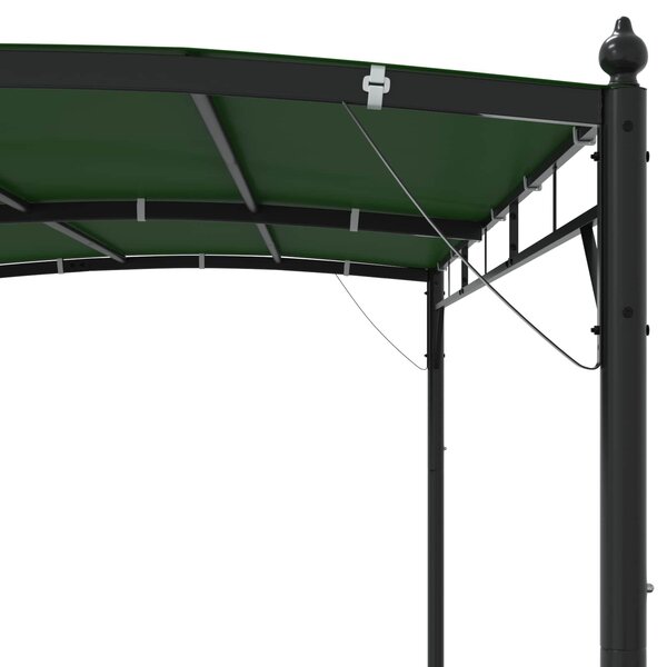 VidaXL Pavilon 3 x 3 x 2,55 m, Szövet és Alumínium 180, Zöld