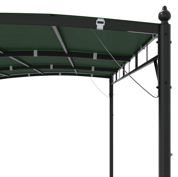 VidaXL Pavilon 4 x 3 x 2,55 m, Szövet és Alumínium 180, Zöld