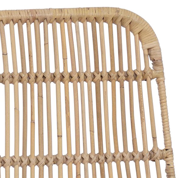 VidaXL Étkezőszék 2 pcs Természetes 41 x 55 x 85 cm Rattan és acél