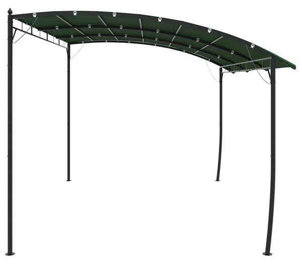 VidaXL Pavilon 4 x 3 x 2,55 m, Szövet és Alumínium 180, Zöld