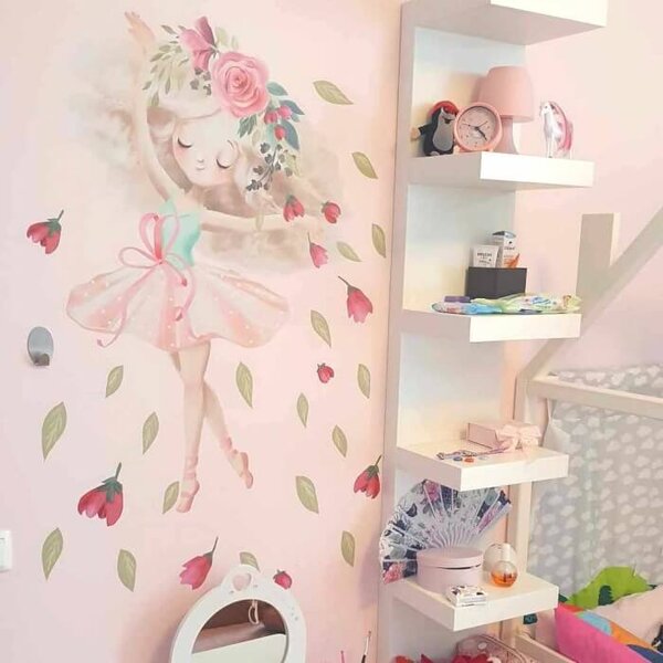 INSPIO - átragasztható textil matrica - Falmatricák - Balerinák