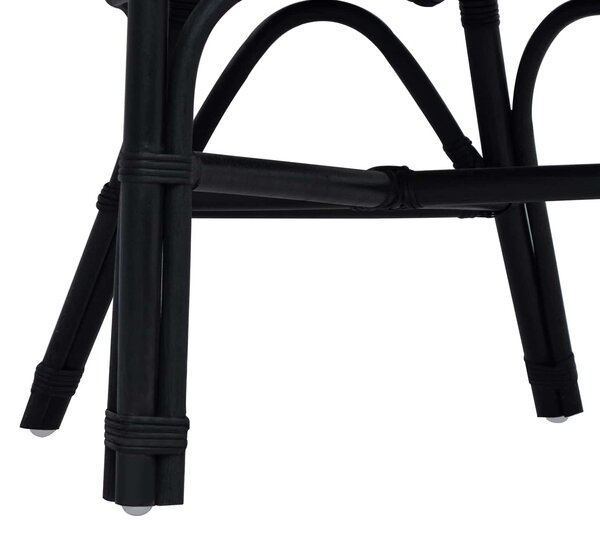 VidaXL Összecsukható Szék Rattan Fekete 60 x 60 x 81 cm