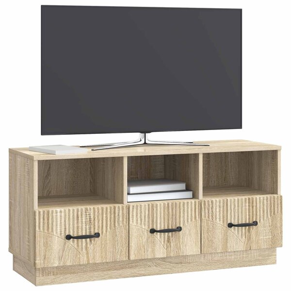 VidaXL TV szekrény fiókkal Sonoma Tölgy 102 x 34,5 x 47 cm Szerelt Fa