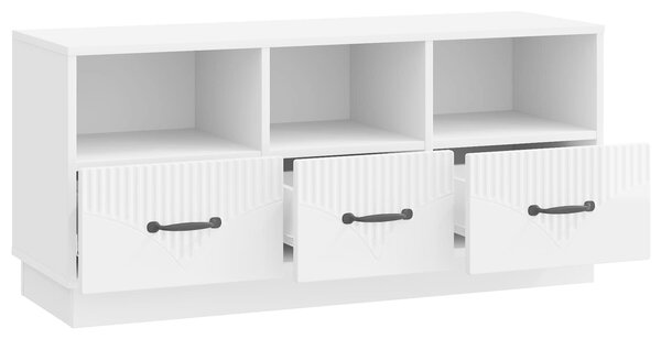 VidaXL TV szekrény Magasfényű Fehér 102 x 34,5 x 47 cm Szerelt Fa