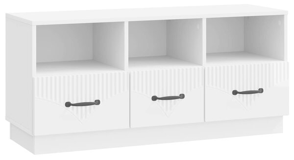 VidaXL TV szekrény Magasfényű Fehér 102 x 34,5 x 47 cm Szerelt Fa
