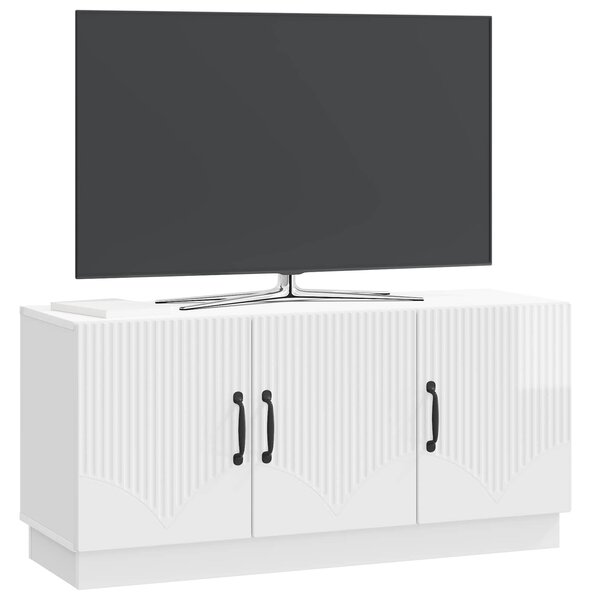 VidaXL TV szekrény Magasfényű Fehér 99 x 34,5 x 47 cm Szerelt Fa