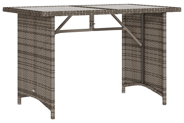 VidaXL 2 részes szürke polyrattan kerti étkezőgarnitúra párnákkal