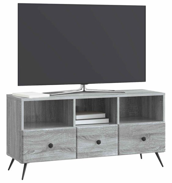 VidaXL TV szekrény fiókkal Szürke Sonoma 102 x 34,5 x 50 cm Szerelt Fa