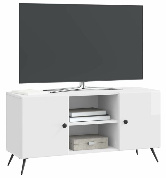 VidaXL TV szekrény Magasfényű Fehér 102 x 34,5 x 50 cm Szerelt Fa