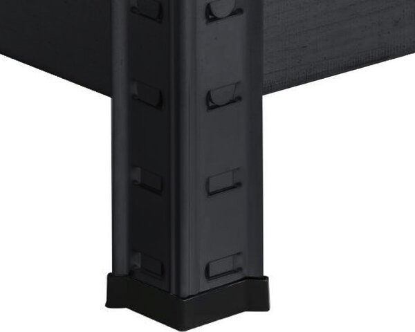 Nagy teherbírású polc 180x90x30 cm 175 kg fekete