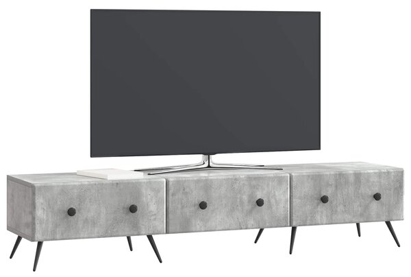 VidaXL TV szekrény fiókkal Betonszürke 147 x 34,5 x 30 cm Szerelt Fa