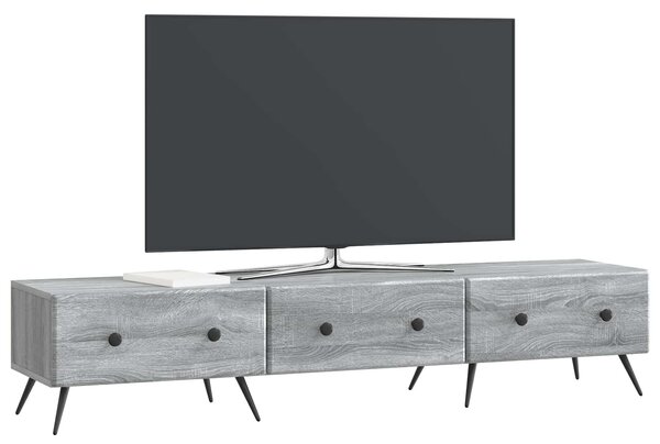 VidaXL TV szekrény fiókkal Szürke Sonoma 147 x 34,5 x 30 cm Szerelt Fa