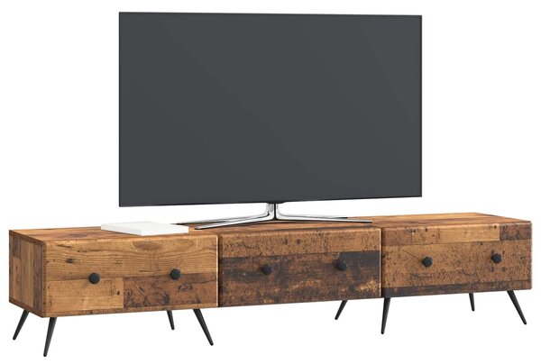 VidaXL TV szekrény fiókkal Antik Fa 147 x 34,5 x 30 cm Szerelt Fa