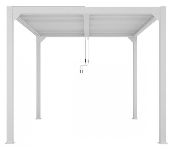 LUXE pergola 4x4m fehér LED világítással