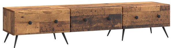 VidaXL TV szekrény fiókkal Antik Fa 147 x 34,5 x 30 cm Szerelt Fa