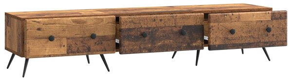 VidaXL TV szekrény fiókkal Antik Fa 147 x 34,5 x 30 cm Szerelt Fa