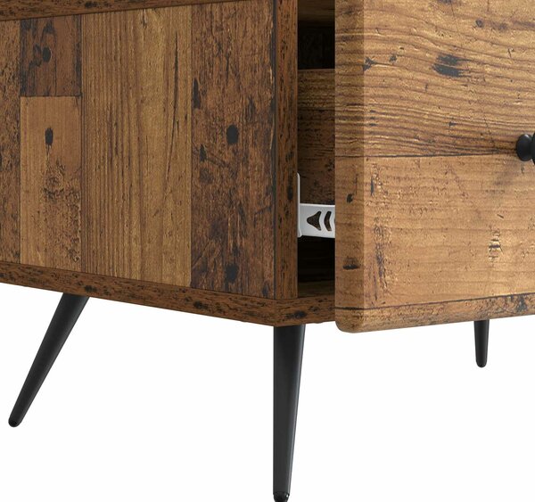 VidaXL TV szekrény fiókkal Antik Fa 147 x 34,5 x 30 cm Szerelt Fa