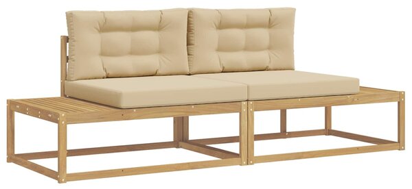 VidaXL Kültéri kanapé szett Fehér 230,5 x 83 x 73 cm Poliészter