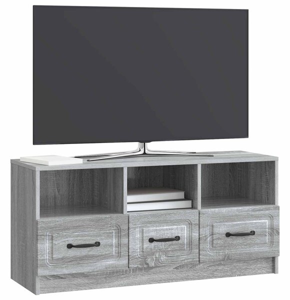 VidaXL TV szekrény fiókkal Szürke Sonoma 102 x 34,5 x 47 cm Szerelt Fa