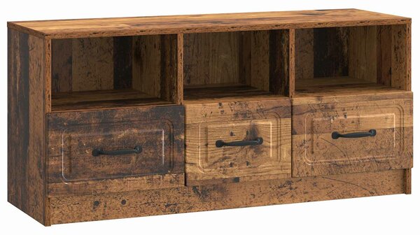 VidaXL TV szekrény fiókkal Antik Fa 102 x 34,5 x 47 cm Szerelt Fa