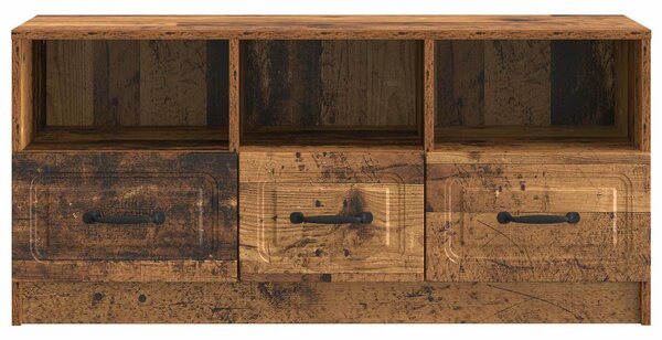 VidaXL TV szekrény fiókkal Antik Fa 102 x 34,5 x 47 cm Szerelt Fa