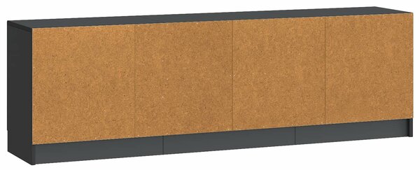 VidaXL TV szekrény Fekete 150 x 31 x 47 cm Szerelt Fa
