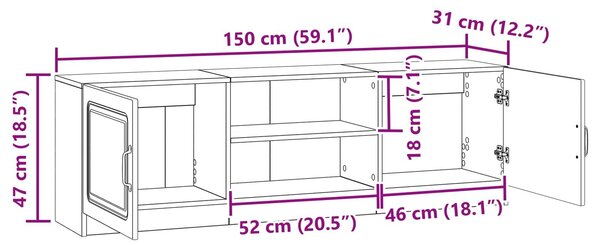 VidaXL TV szekrény Kézműves Tölgy 150 x 31 x 47 cm Szerelt Fa