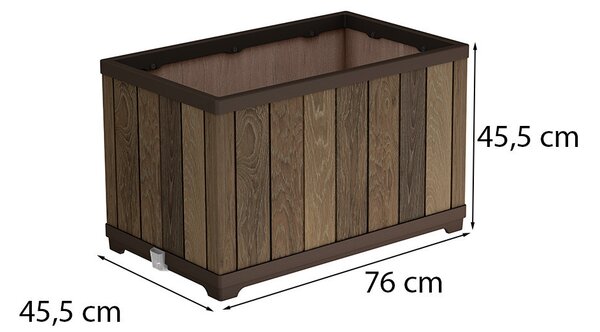 Deco tégla alakú műanyag virágláda 81 L