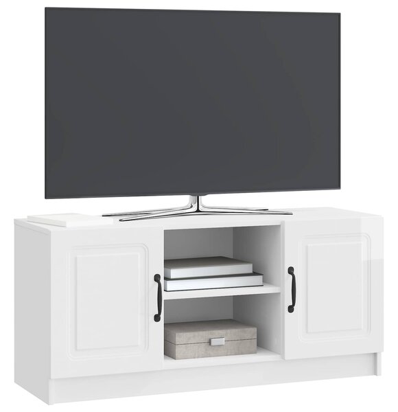 VidaXL TV szekrény Magasfényű Fehér 102 x 34,5 x 47 cm Szerelt Fa