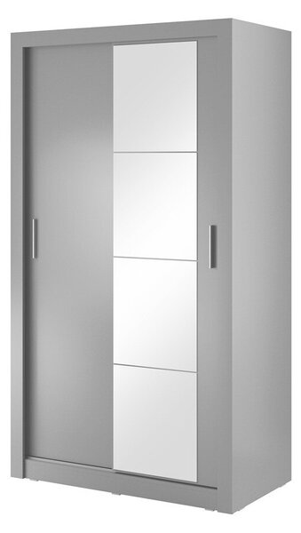 Gardróbszekrény Fresno 118, Laminált forgácslap, 215x120x60cm, Szürke