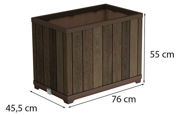 Deco tégla alakú magasítótt műanyag virágláda 100 L