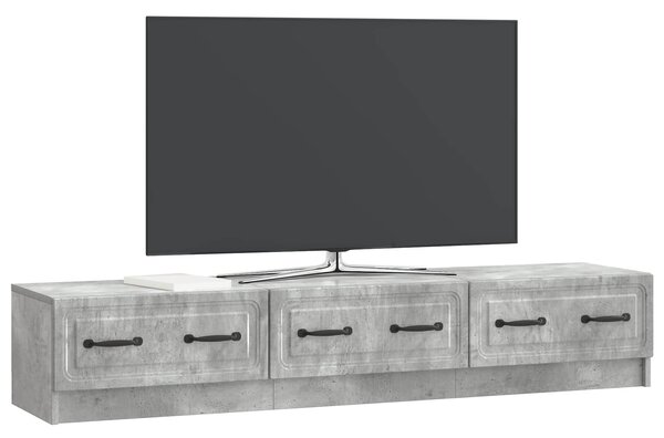 VidaXL TV szekrény fiókkal Betonszürke 147 x 34,5 x 27 cm Szerelt Fa