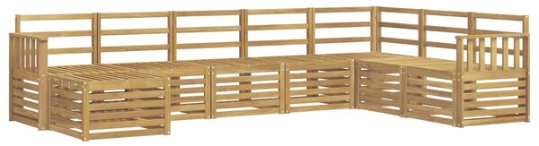 VidaXL Kültéri kanapé szett 8 pcs Fehér 306 x 187,5 x 73 cm