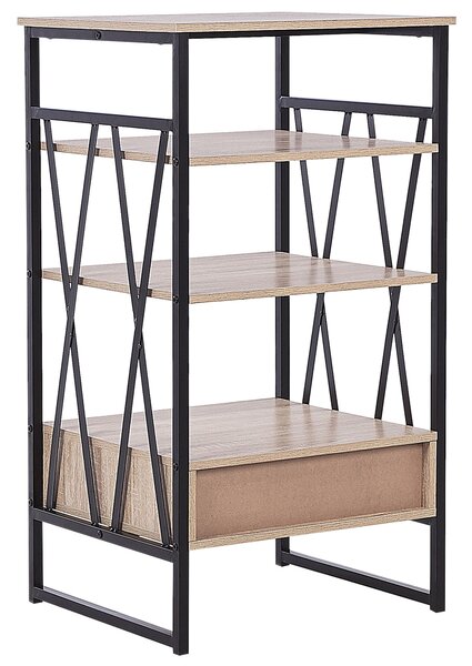 Háromszintes polcos elem KEENE 101 cm Világosbarna