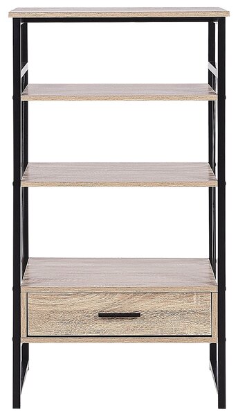 Háromszintes polcos elem KEENE 101 cm Világosbarna