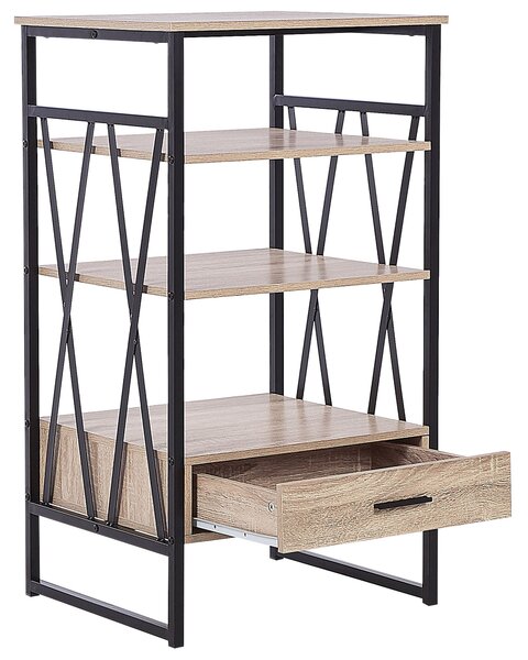 Háromszintes polcos elem KEENE 101 cm Világosbarna