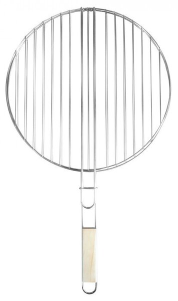 Kerek grillrács fa fogantyúval 40 cm