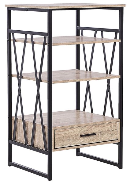 Háromszintes polcos elem KEENE 101 cm Világosbarna