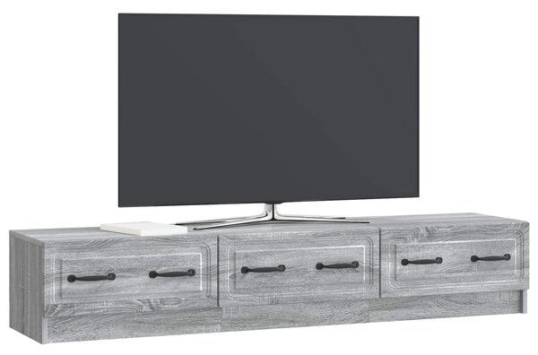 VidaXL TV szekrény fiókkal Szürke Sonoma 147 x 34,5 x 27 cm Szerelt Fa