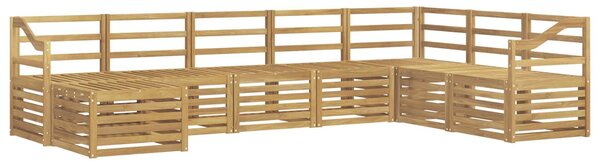 VidaXL Kültéri kanapé szett 8 pcs Fehér 304 x 185,5 x 73 cm