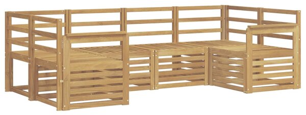 VidaXL Kültéri kanapé szett 6 pcs Fehér 245 x 128,5 x 73 cm
