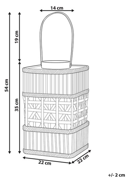Lámpás LUMBIS Bambusz 54 cm Természetes