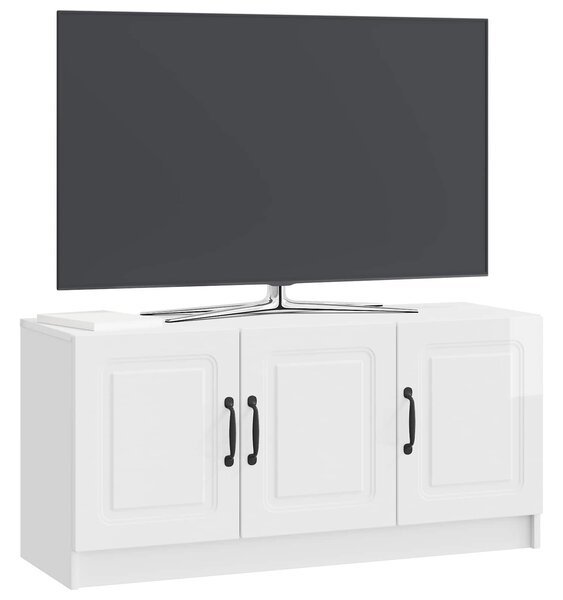 VidaXL TV szekrény Magasfényű Fehér 99 x 34,5 x 47 cm Szerelt Fa