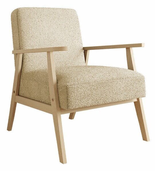 Fotel Clovis 100, Kárpit, 76x59x67cm, Fenyő, Bükkfa