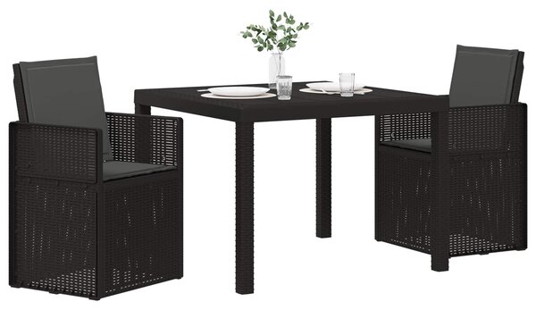 VidaXL Kert étkező szett párnával 3 pcs Antracitszürke PP
