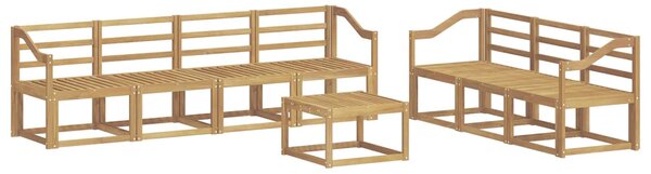 VidaXL Kültéri kanapé szett 8 pcs Fehér 59 x 59 x 37 cm Tömör Akácfa