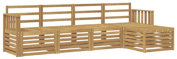 VidaXL Kültéri kanapé szett 5 pcs Fehér 249 x 122,5 x 73 cm